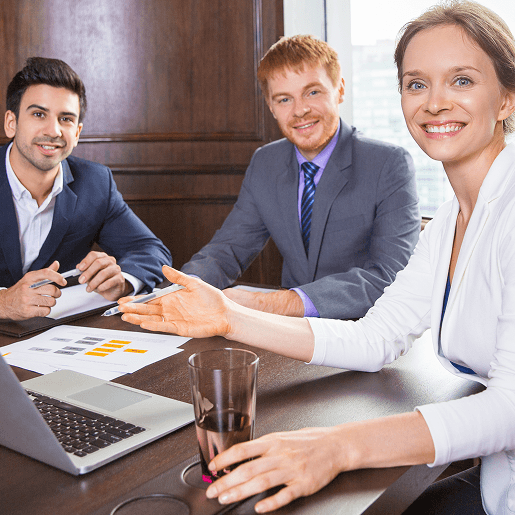 Business partners collaborating